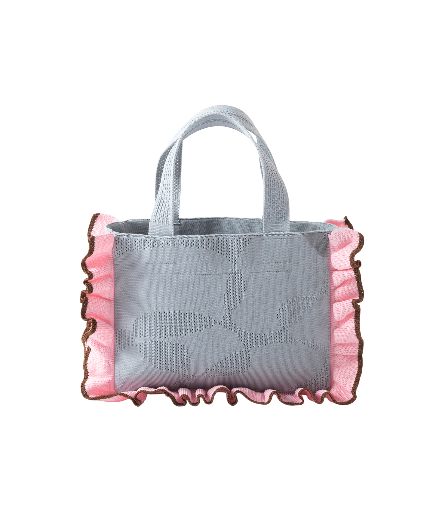 OVAL PATTERNED MINI KNIT BAG