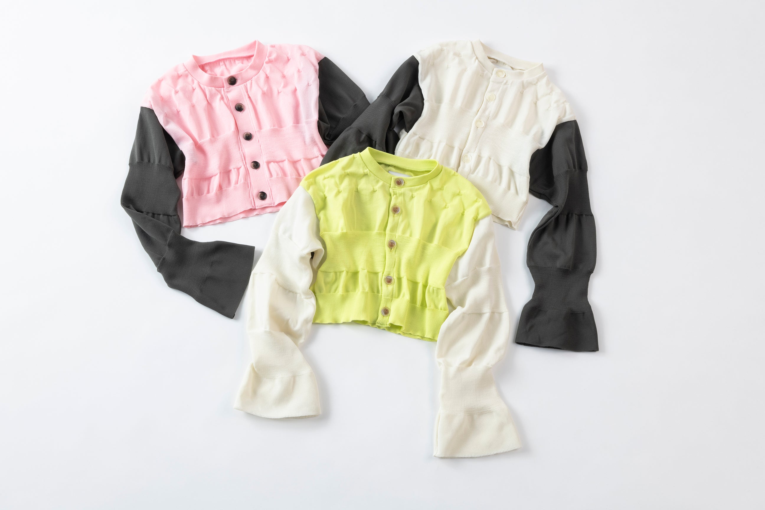 BICOLOR SHORT LENGTH CARDIGAN