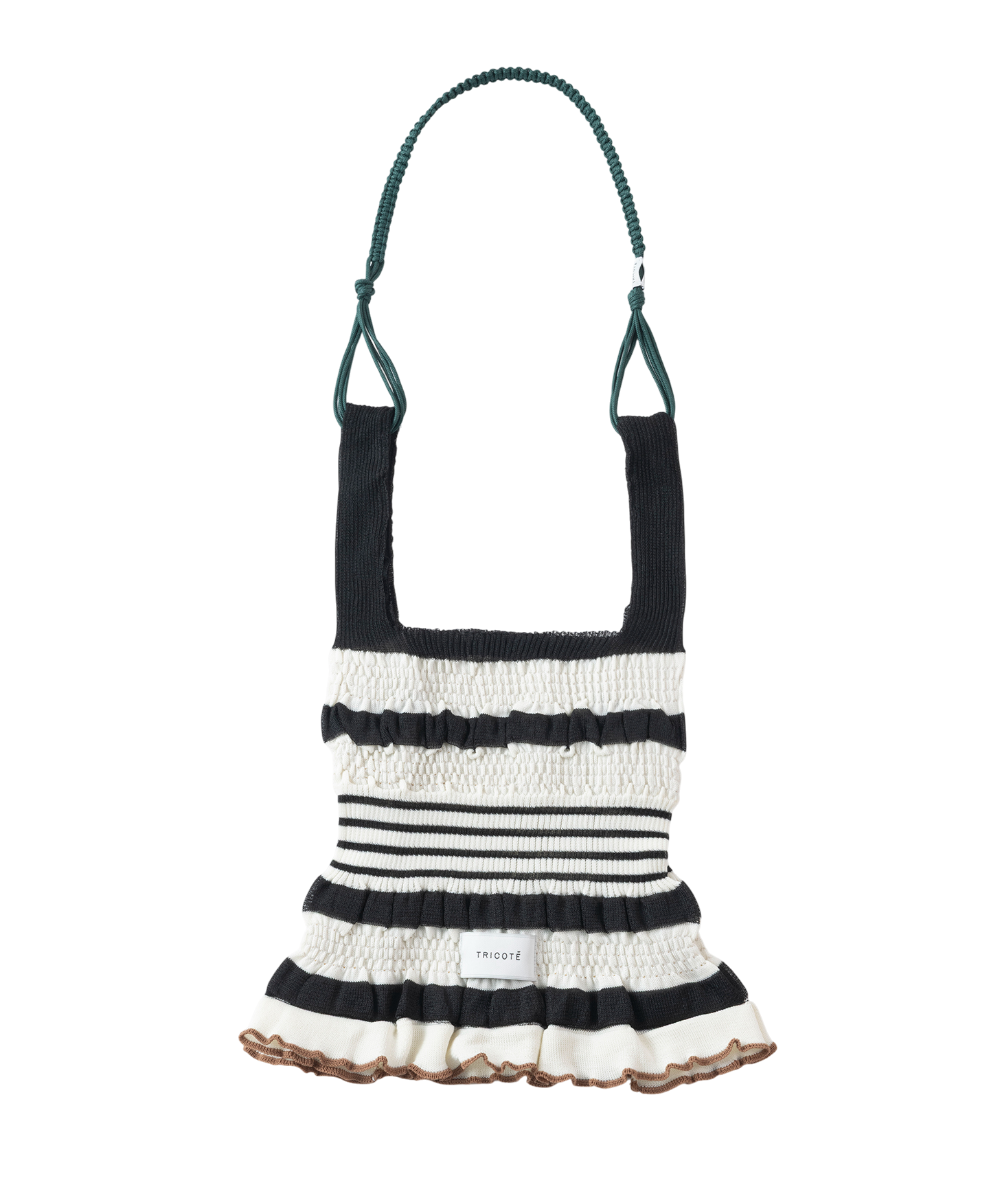 MACRAME HANDLE SHEER SHOULDER BAG