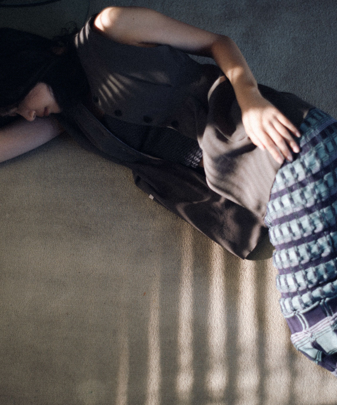 BUMPY CHECK KNIT SKIRT