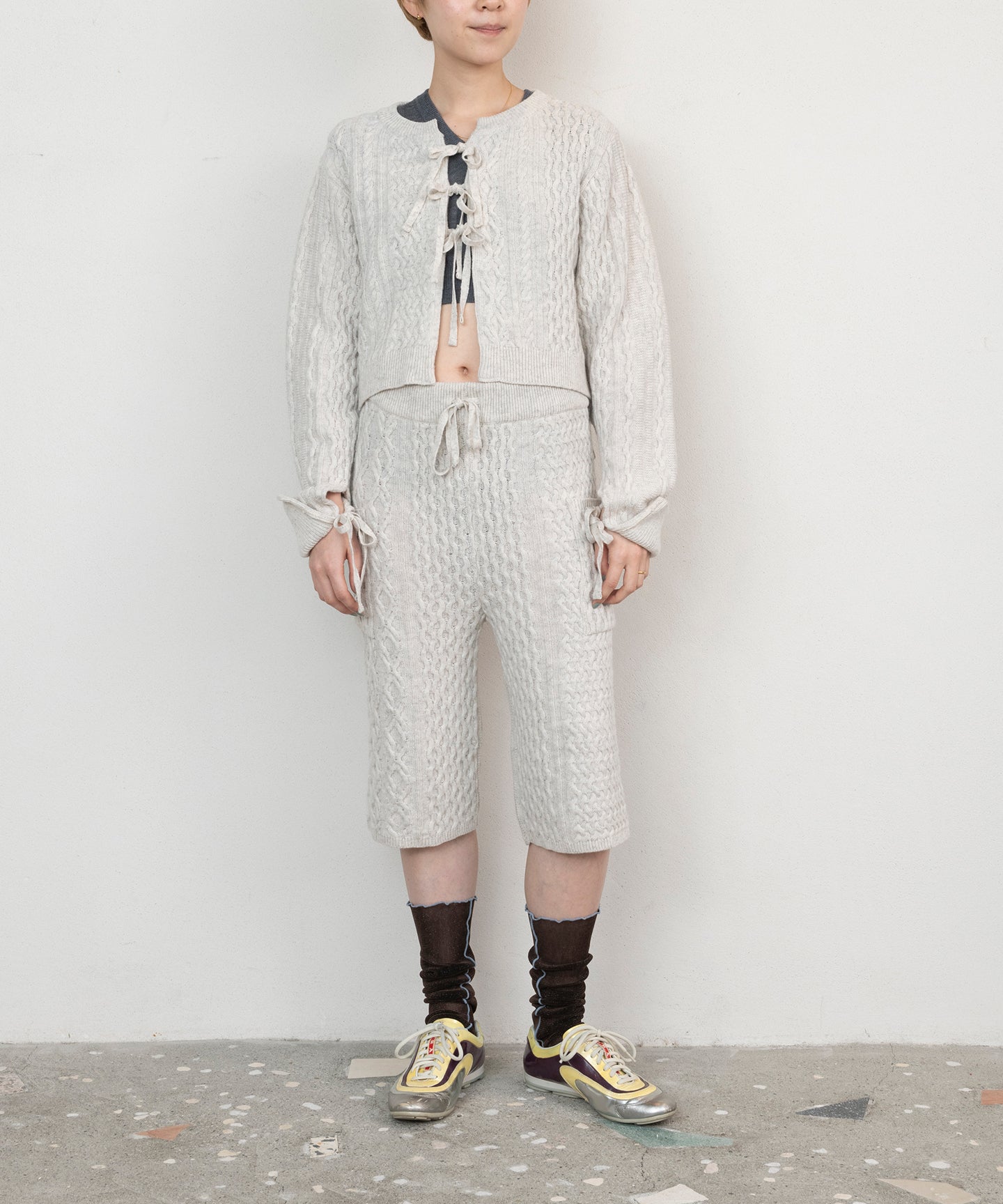 MELLOW FLOCKED MESH SOCKS