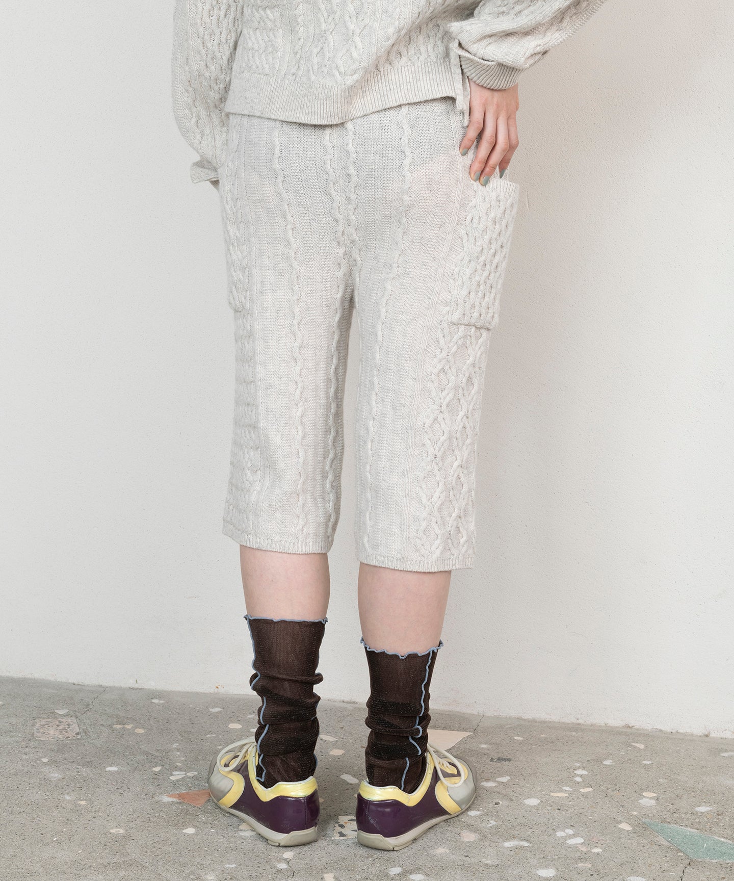 MELLOW FLOCKED MESH SOCKS