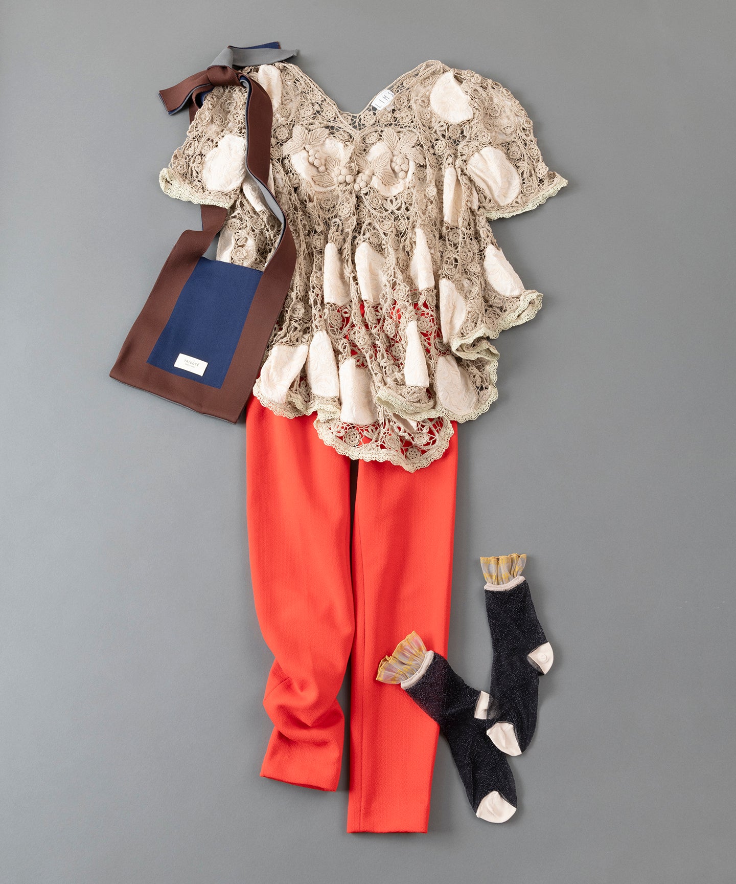 [minoi × TRICOTÉ]<br>VINTAGE STRETCH SLIM PANTS