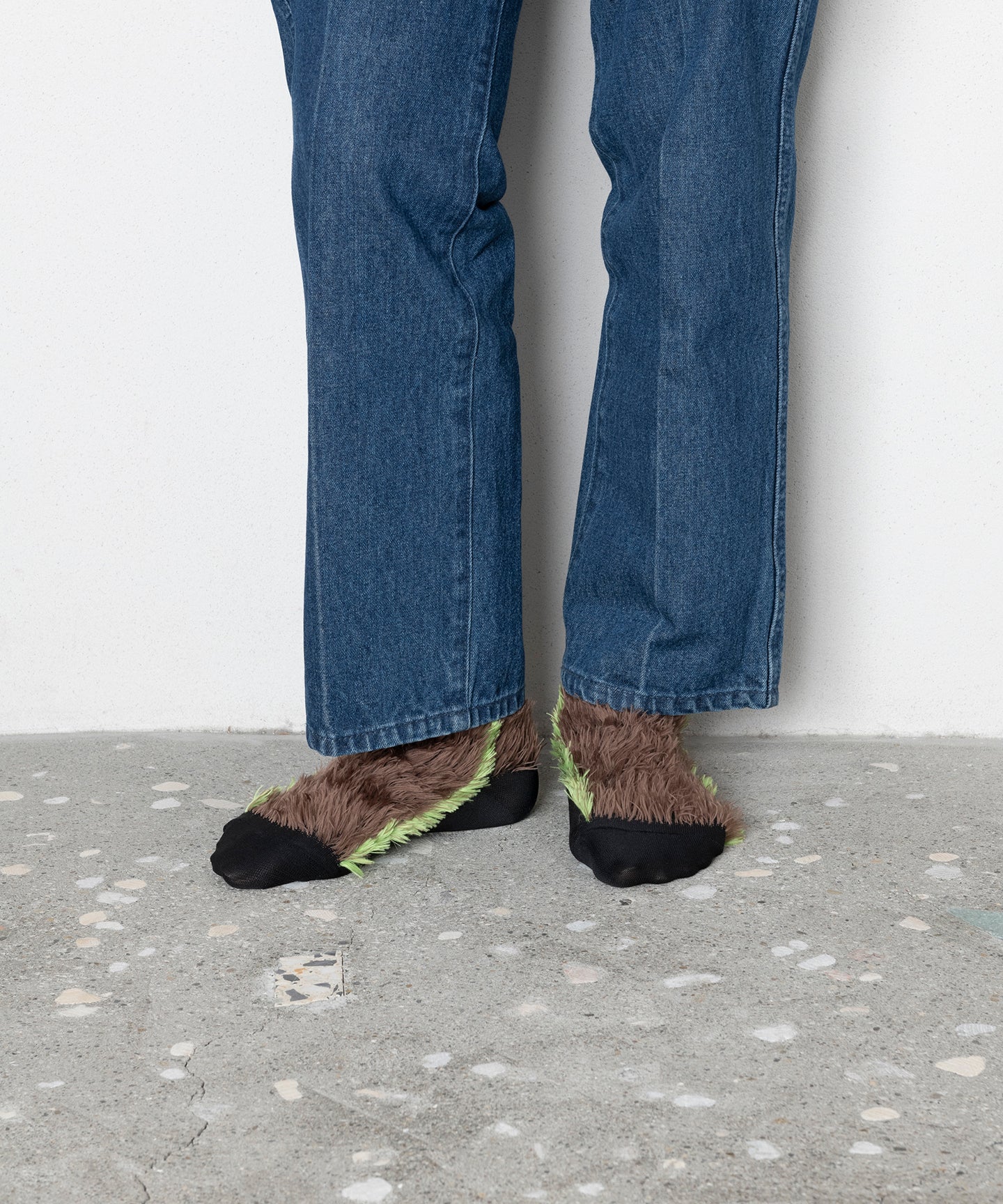 SIDE LINE FAKE FUR SOCKS