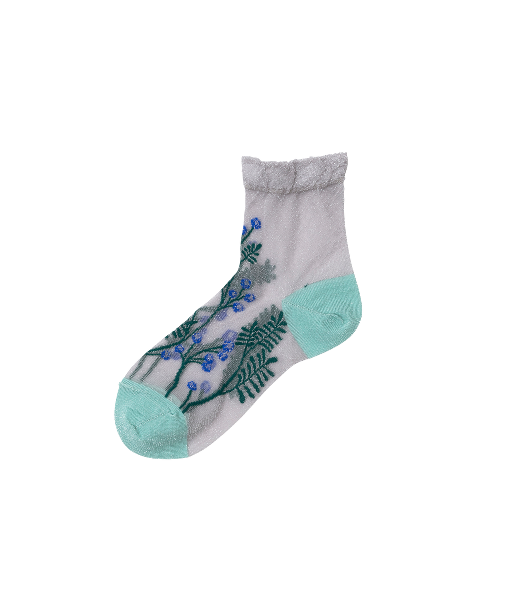 FLOWER TRANCEPARENT SOCKS