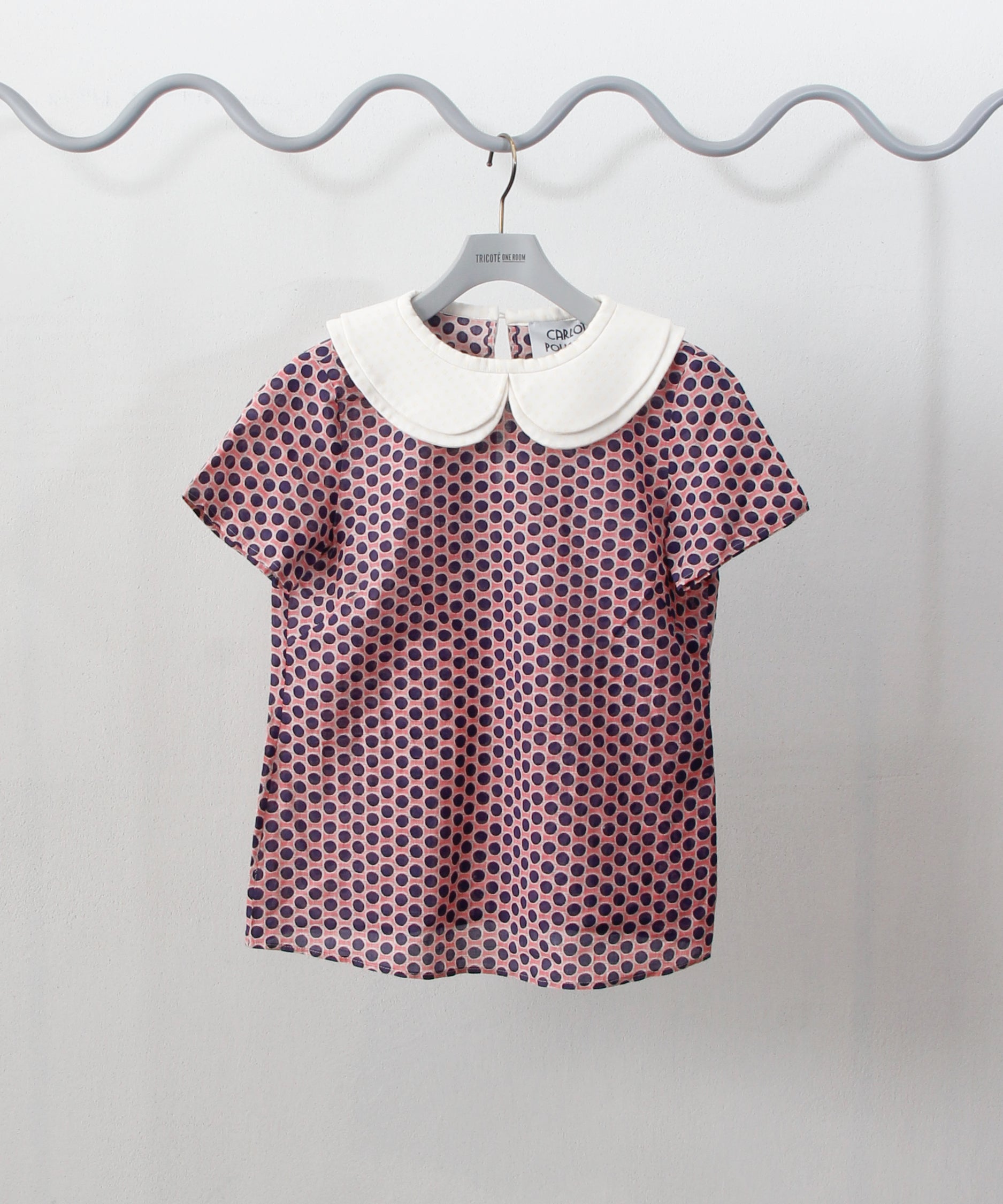 [minoi × TRICOTÉ]<br>VINTAGE DOT BLOUSE