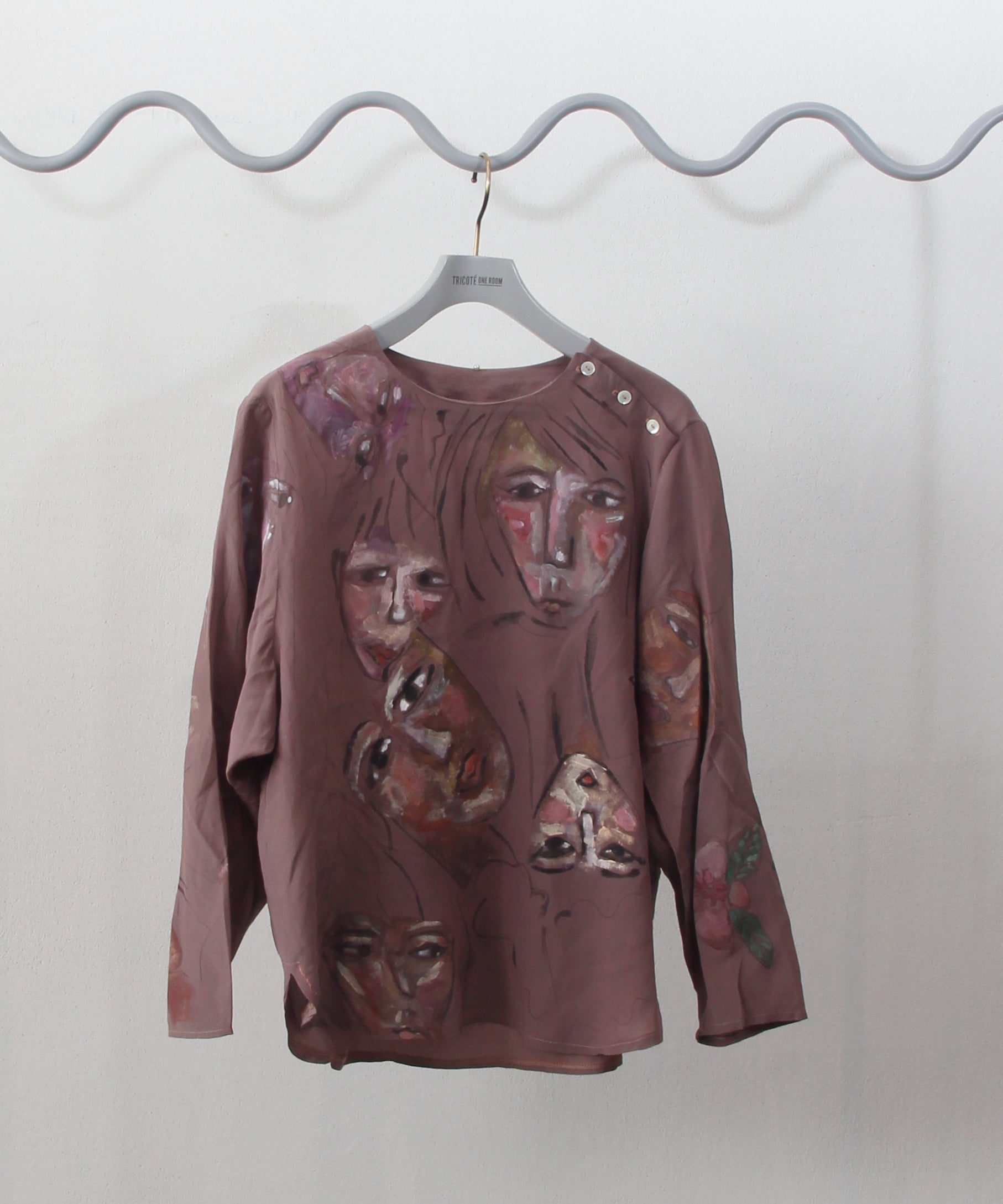 [minoi × TRICOTÉ]<br>VINTAGE FACE BLOUSE