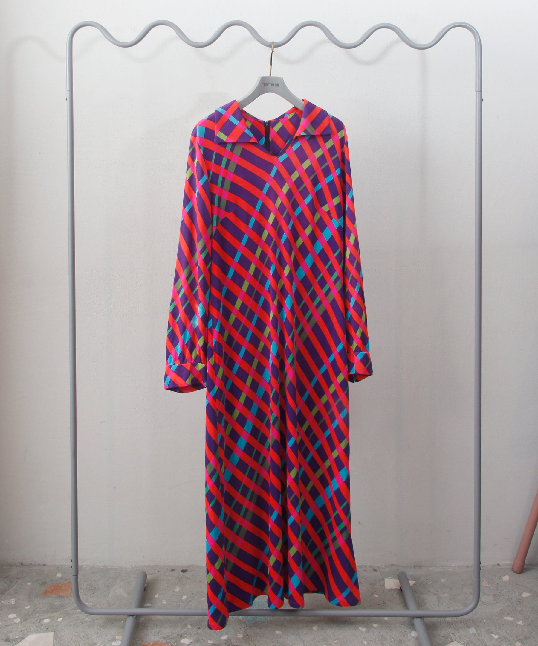[minoi × TRICOTÉ]<br>VINTAGE COLOR CHECK ONEPIECE