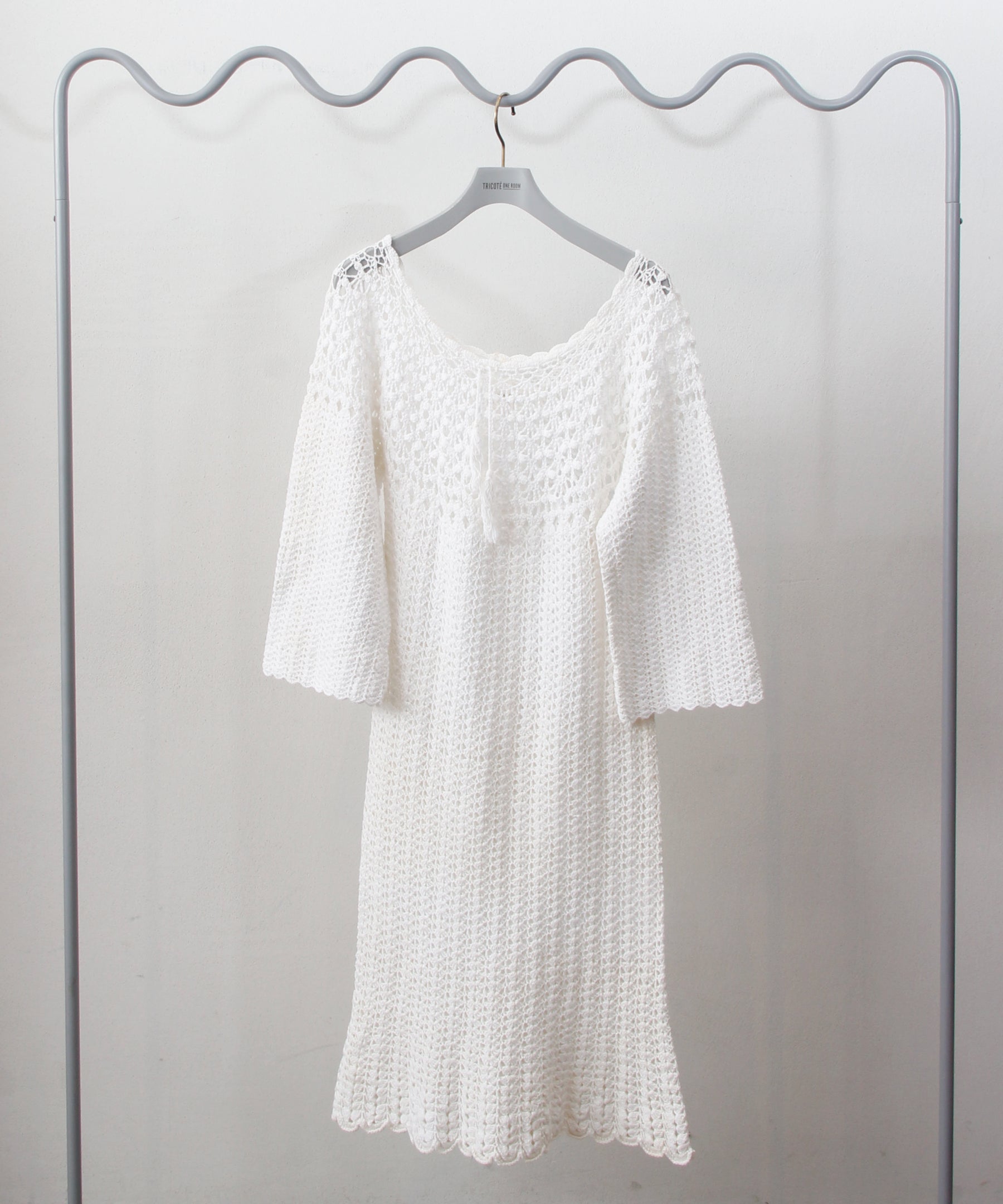 [minoi × TRICOTÉ]<br>VINTAGE CROCHET ONEPIECE