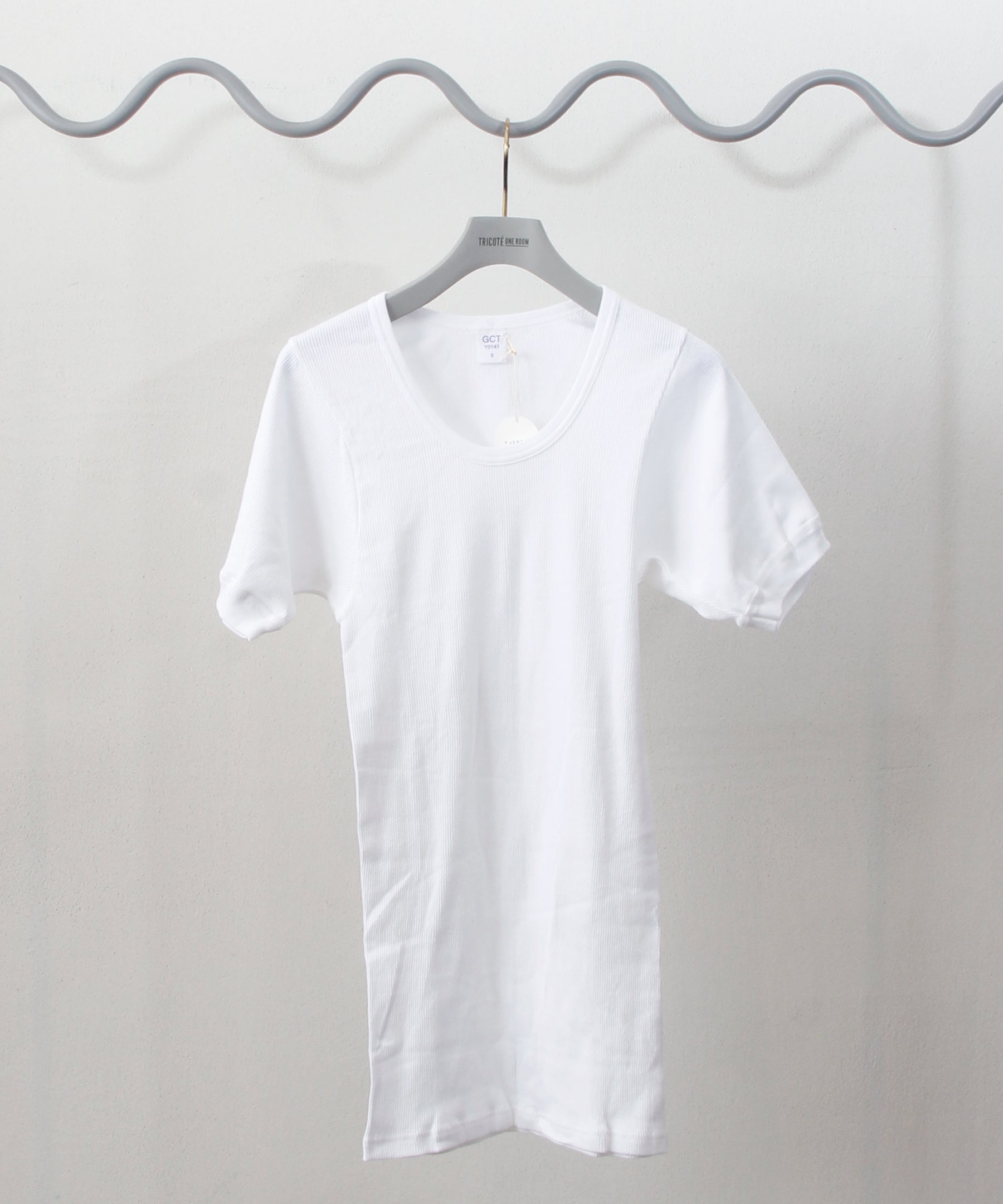 [minoi × TRICOTÉ]<br>VINTAGE COTTON RIB T-SHIRT