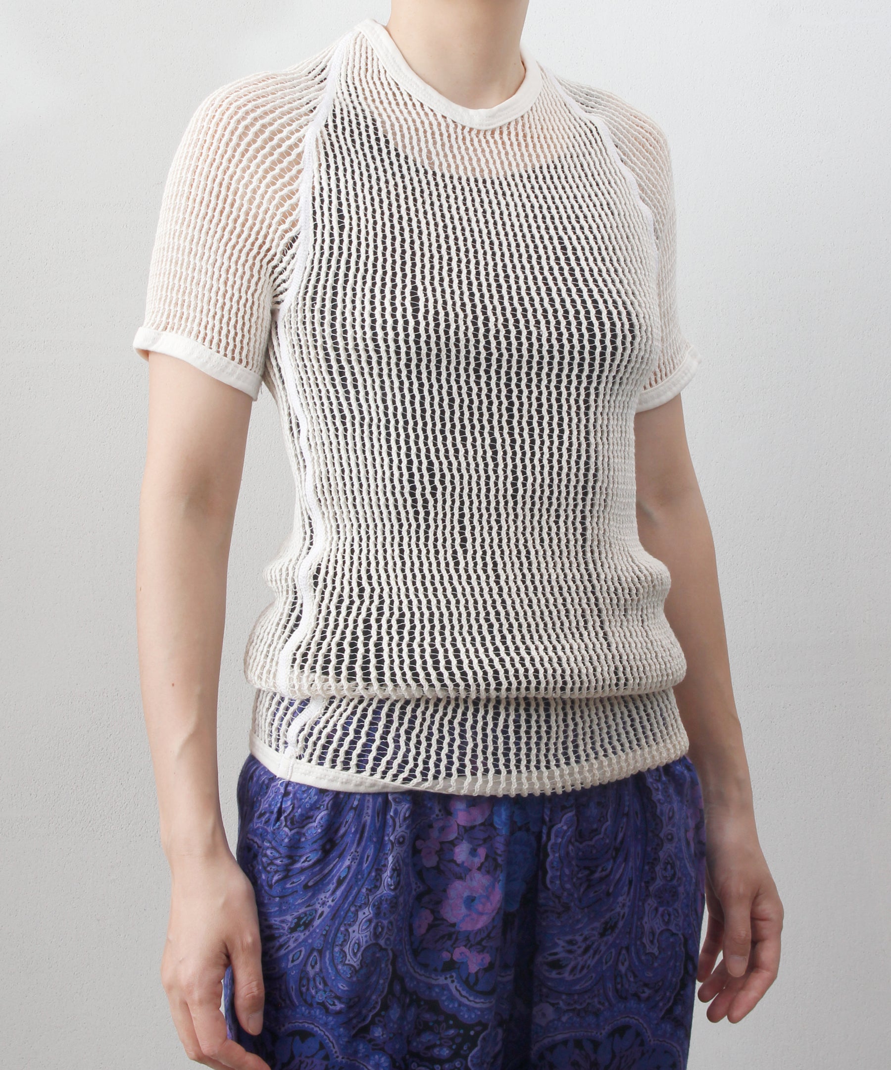 [minoi × TRICOTÉ]<br>VINTAGE KNIT MESH TOPS