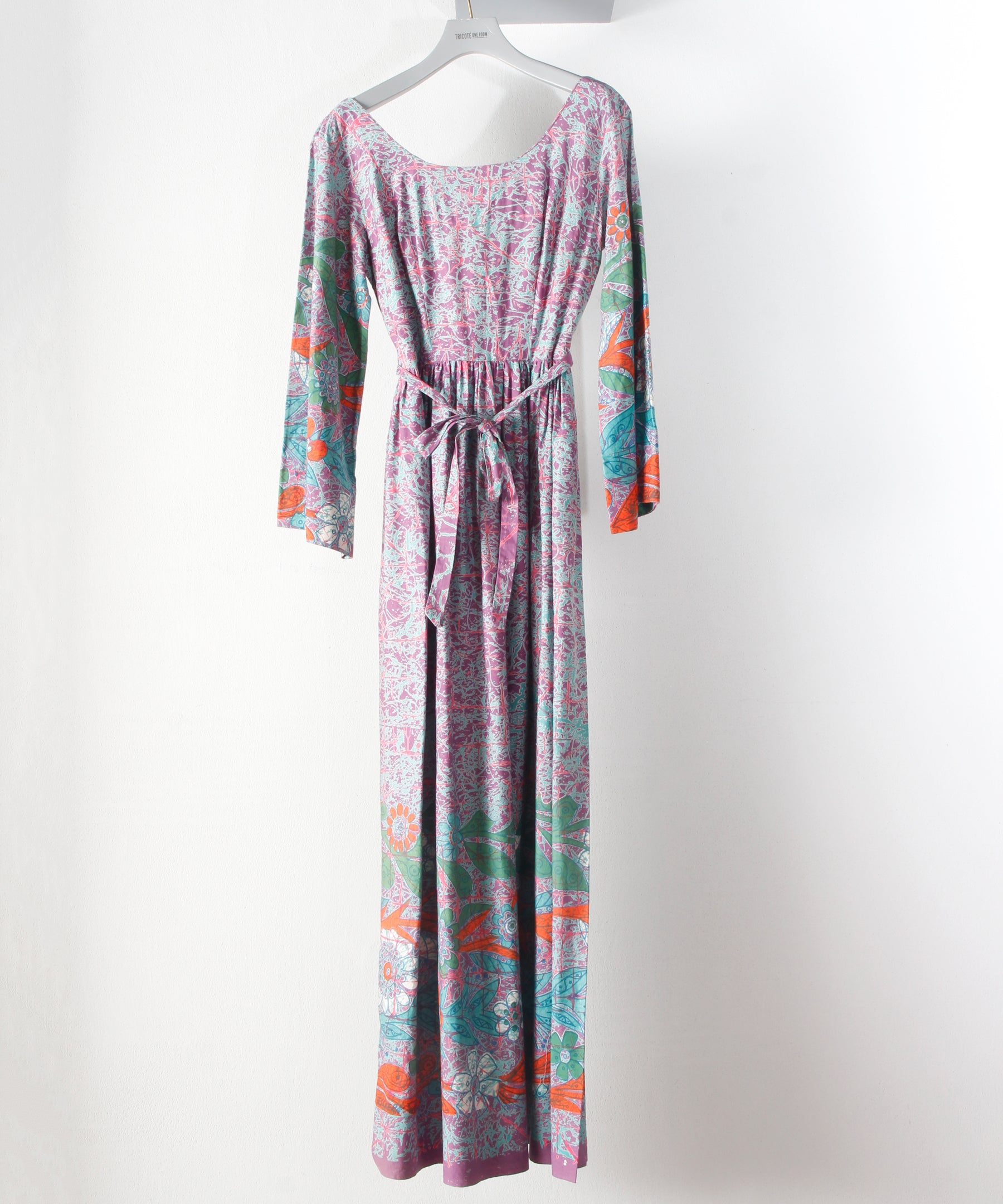 [minoi × TRICOTÉ]<br>VINTAGE PURPLE FLOWER ONEPIECE