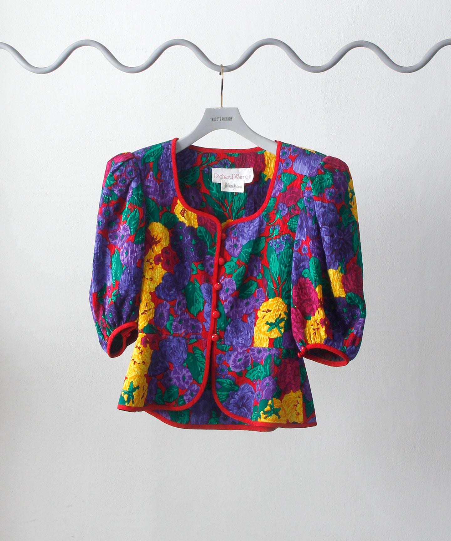 [minoi × TRICOTÉ]<br>VINTAGE FLOWER PUFF JACKET