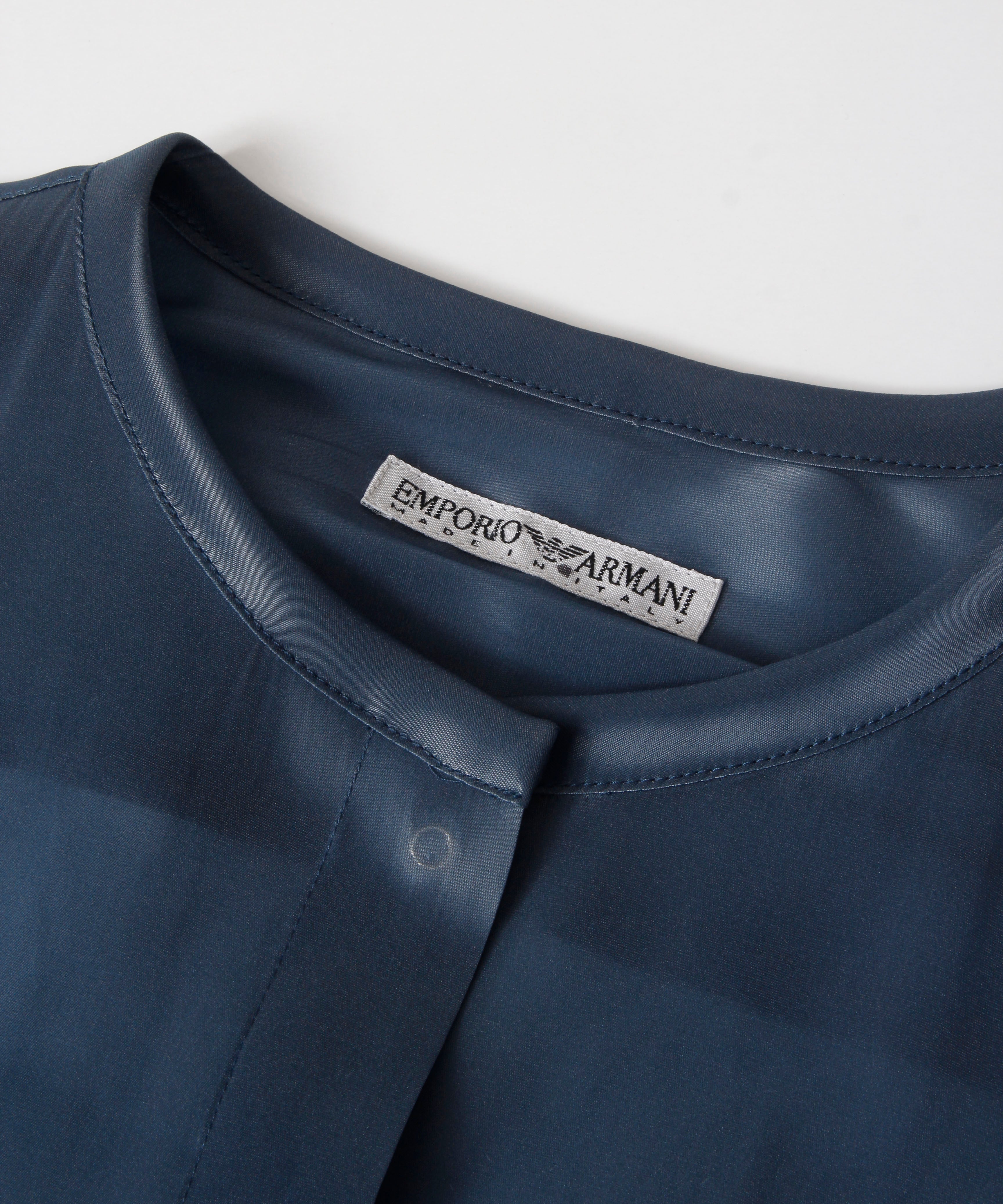 [minoi × TRICOTÉ]<br>VINTAGE NAVY ORGANDY SHIRT