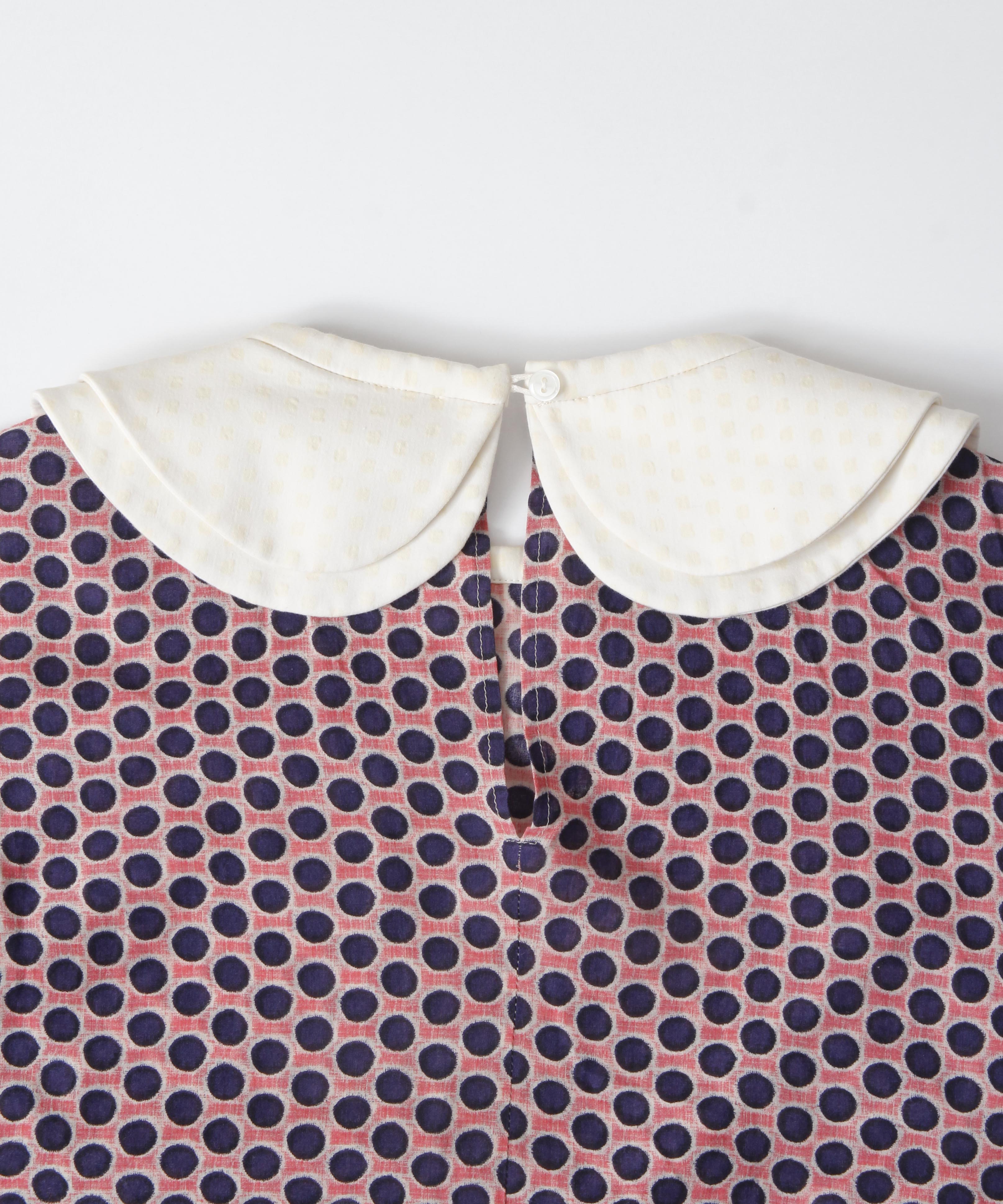 [minoi × TRICOTÉ]<br>VINTAGE DOT BLOUSE