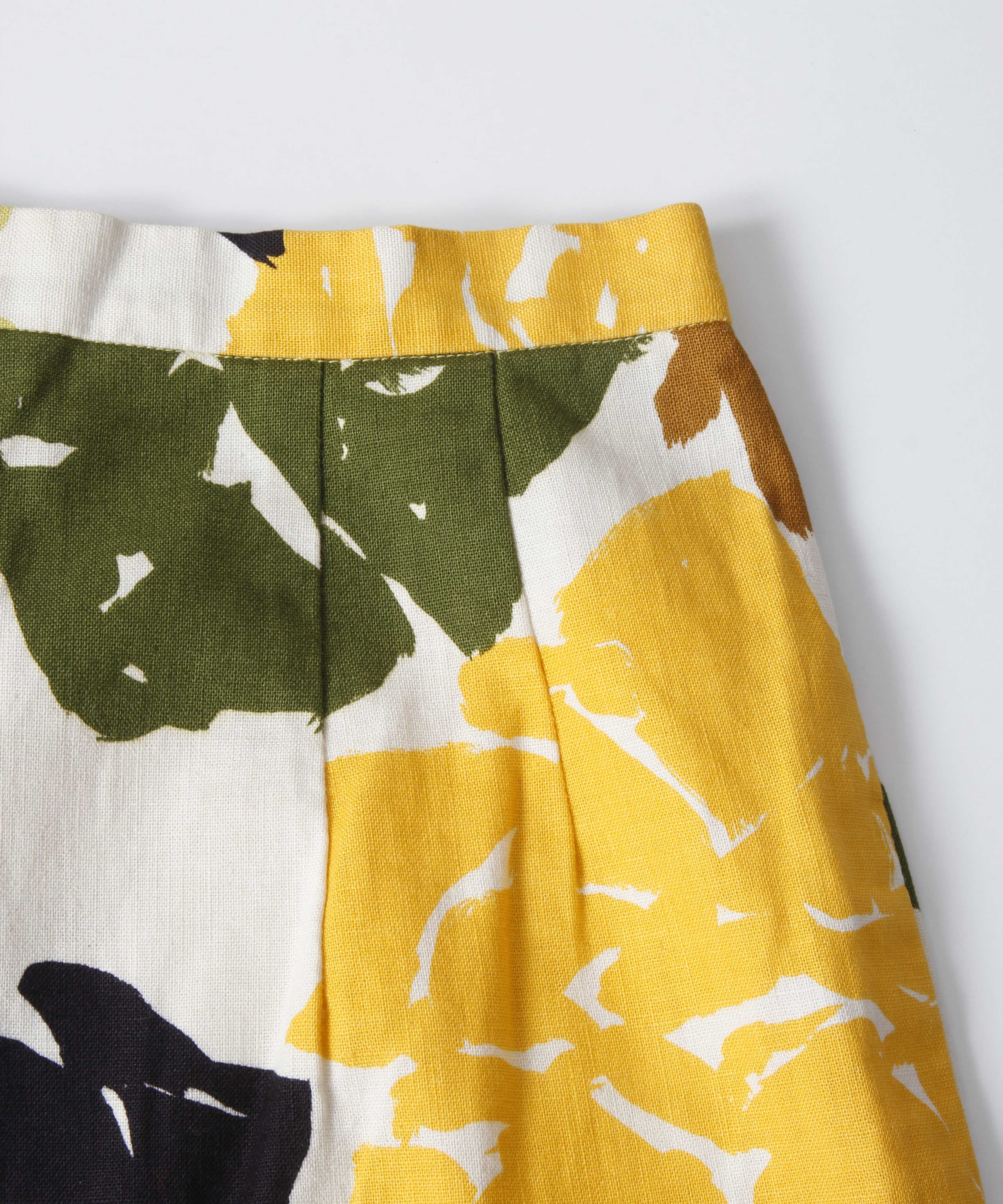 [minoi × TRICOTÉ]<br>VINTAGE FLOWER PRINT PANTS