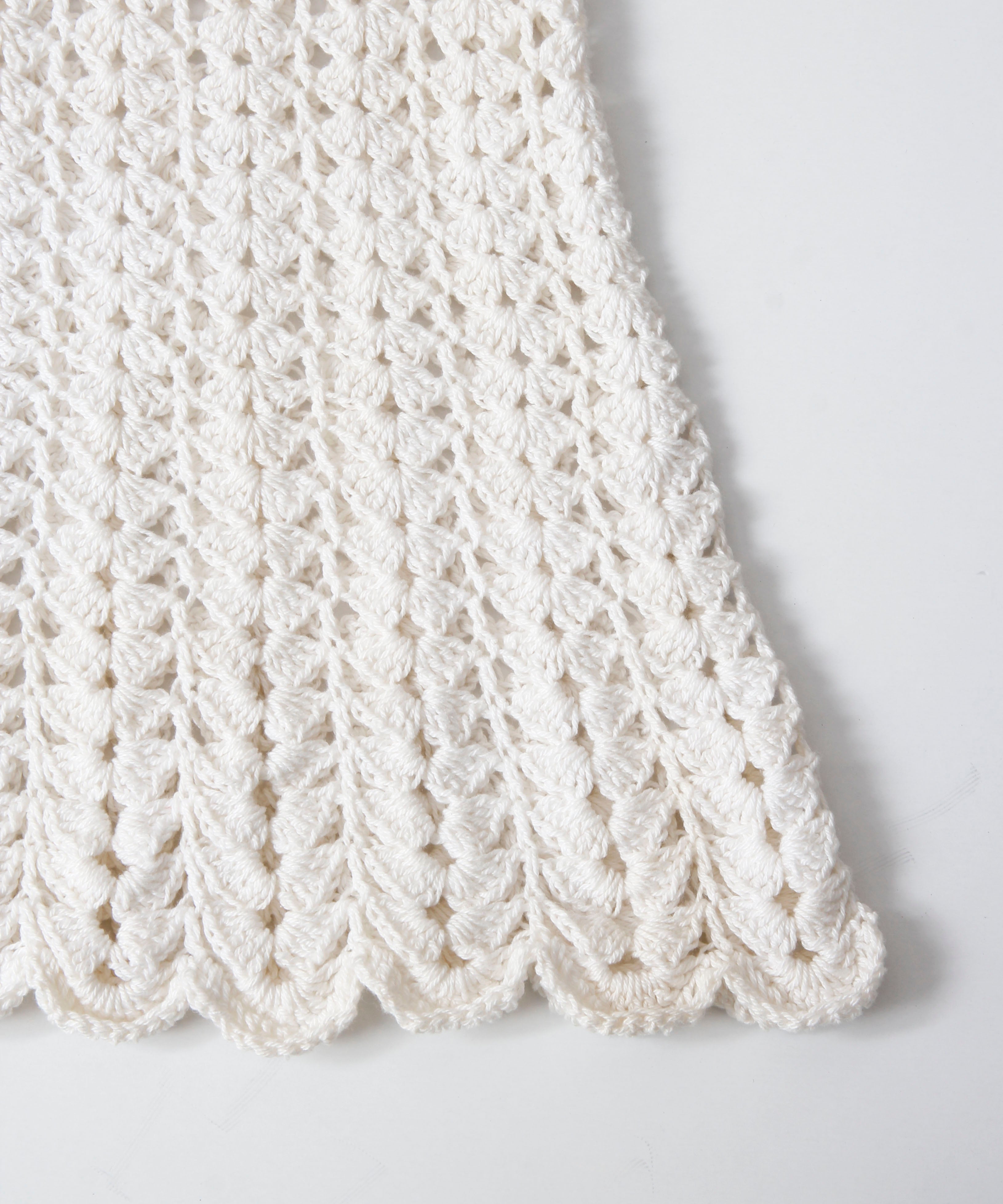 [minoi × TRICOTÉ]<br>VINTAGE CROCHET ONEPIECE