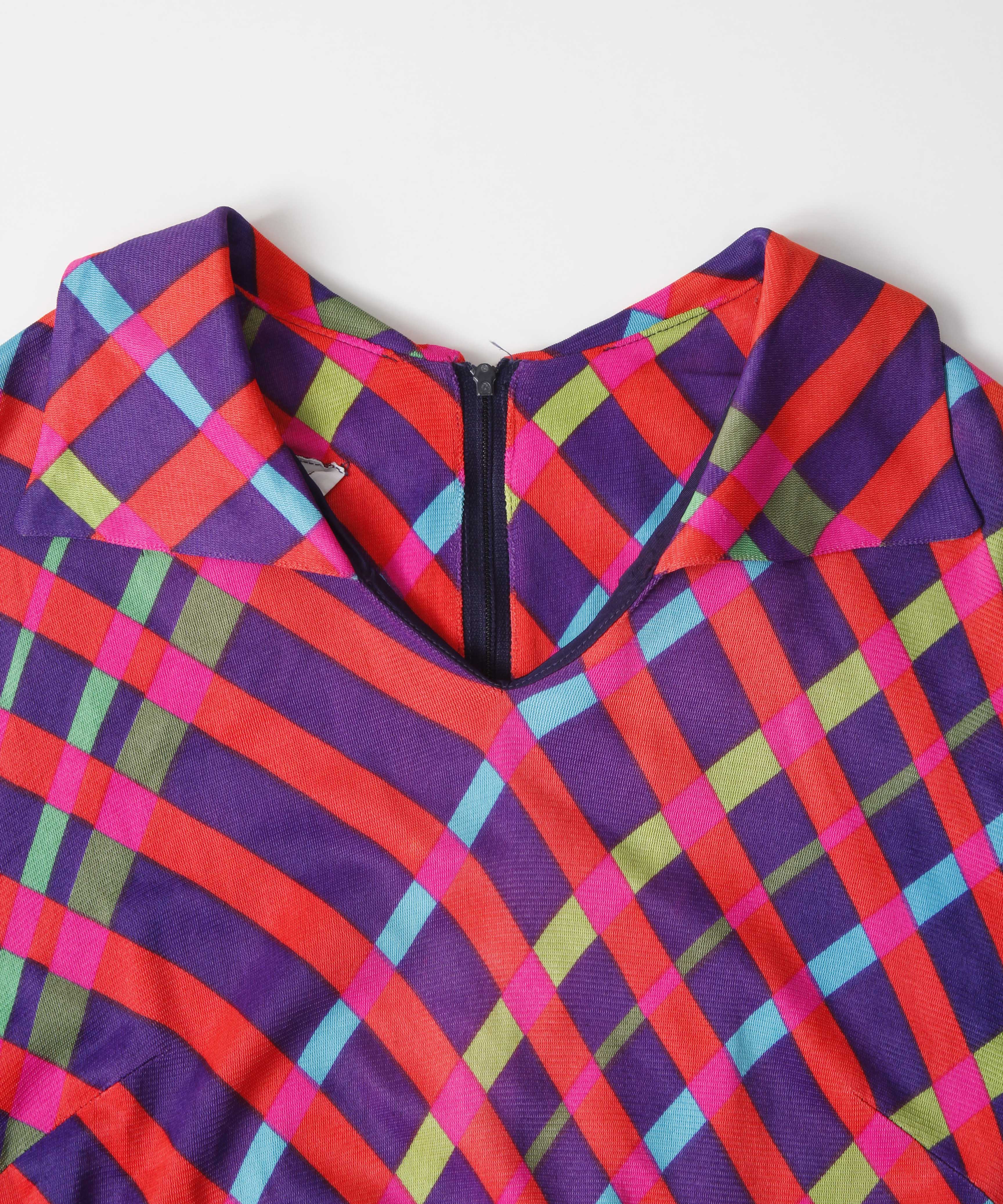 [minoi × TRICOTÉ]<br>VINTAGE COLOR CHECK ONEPIECE