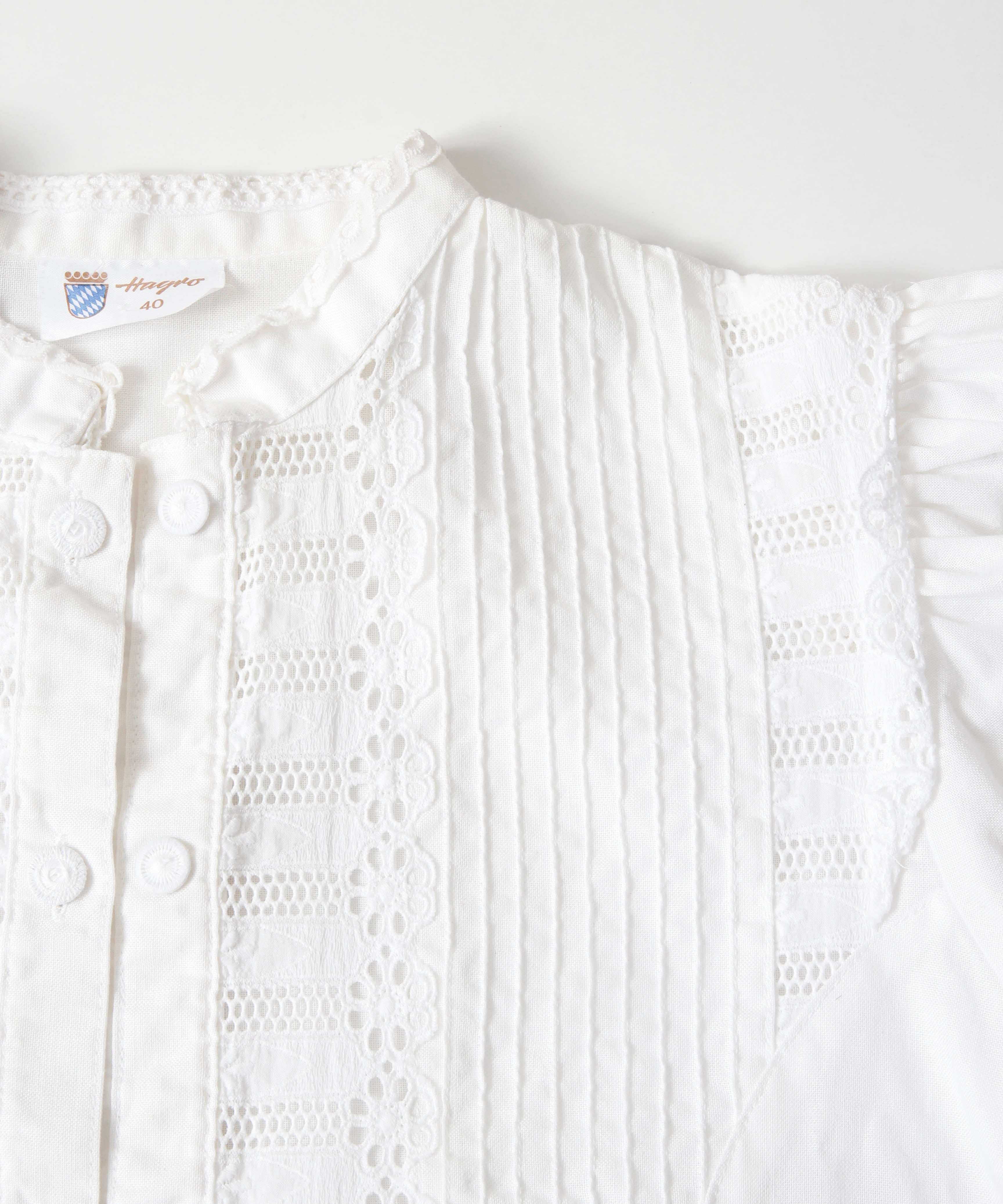 [minoi × TRICOTÉ]<br>VINTAGE PIN TUCK BLOUSE
