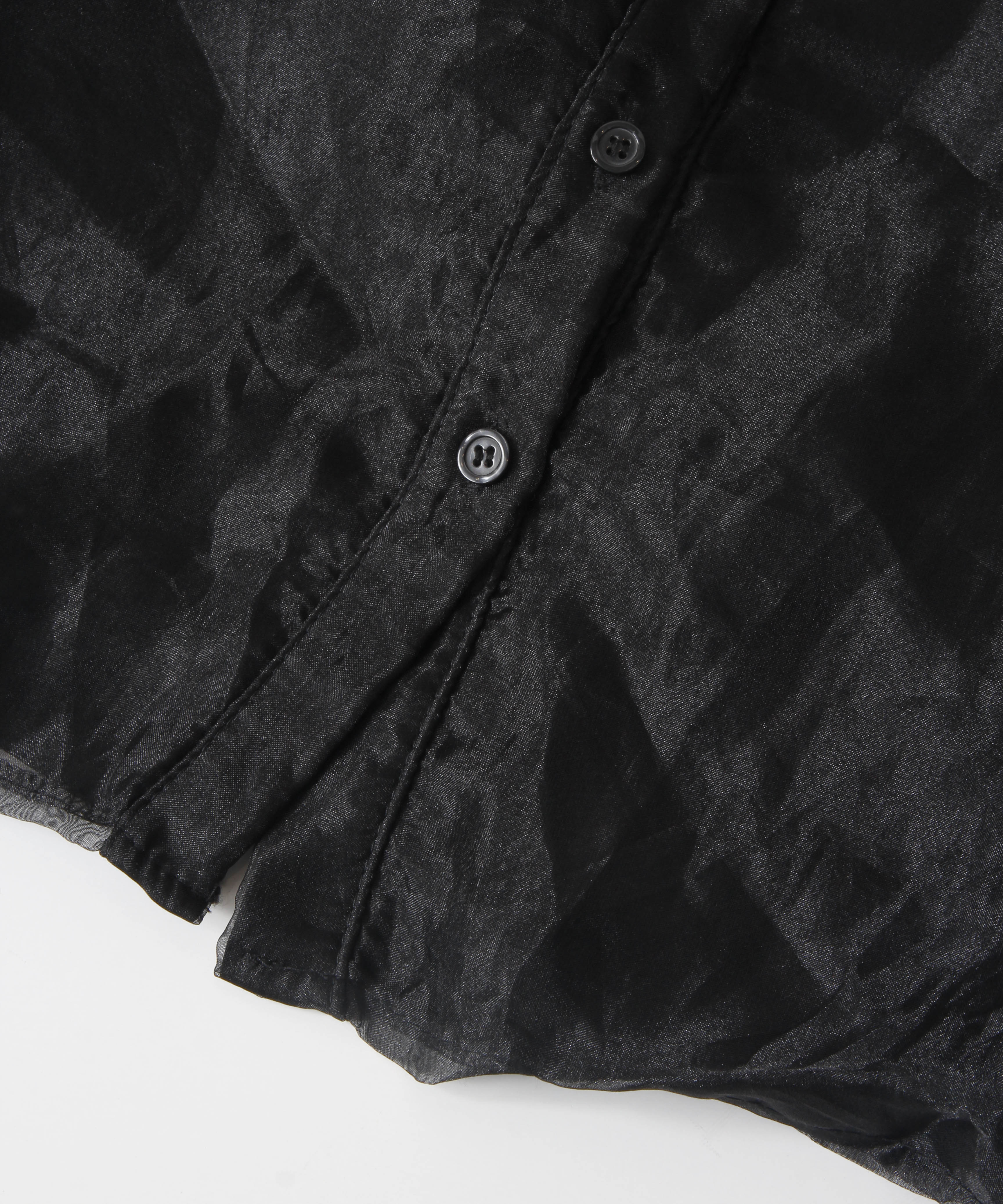 [minoi × TRICOTÉ]<br>VINTAGE ORGANDIE TIE BLOUSE