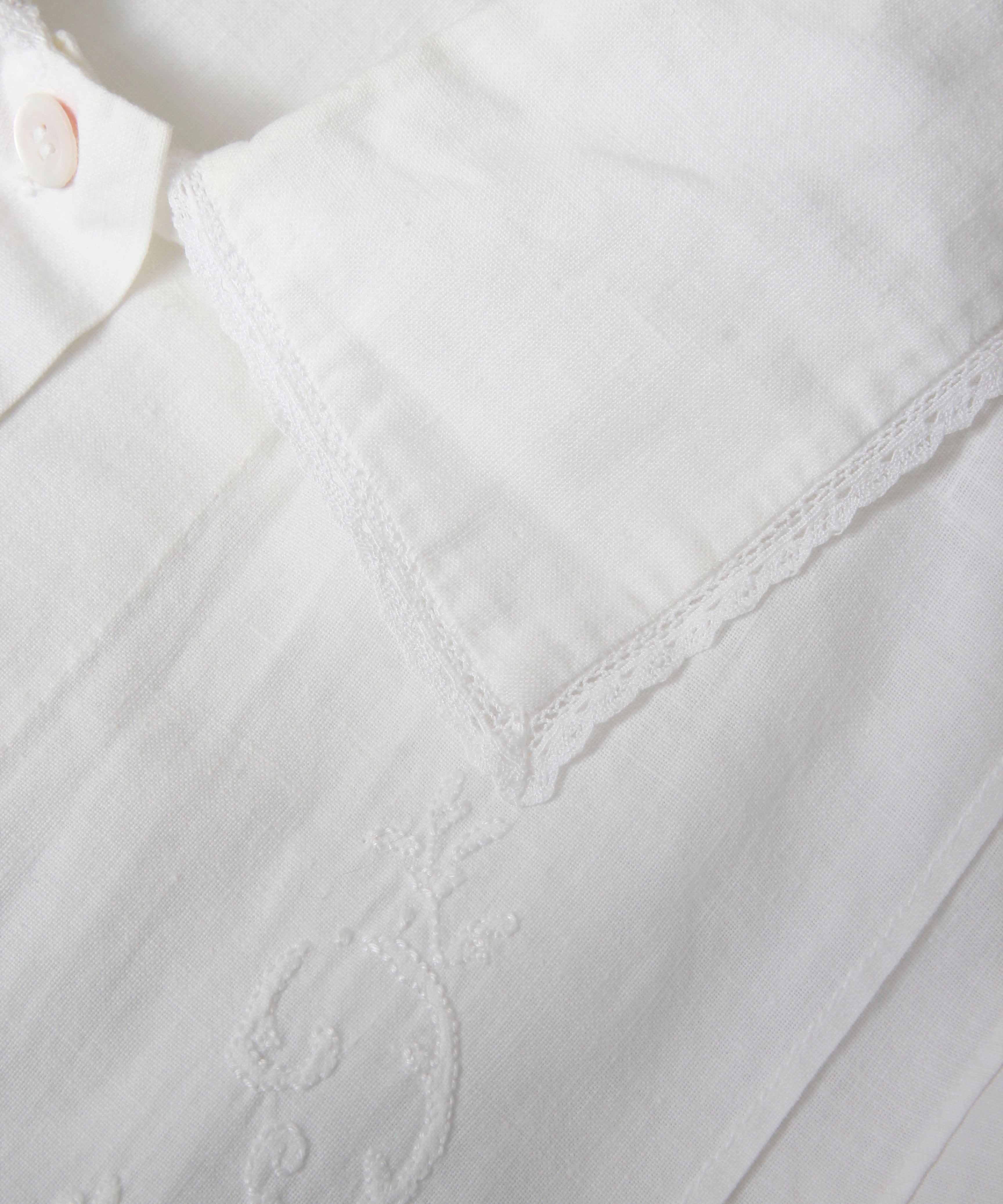 [minoi × TRICOTÉ]<br>VINTAGE WHITE COTTON ONEPIECE