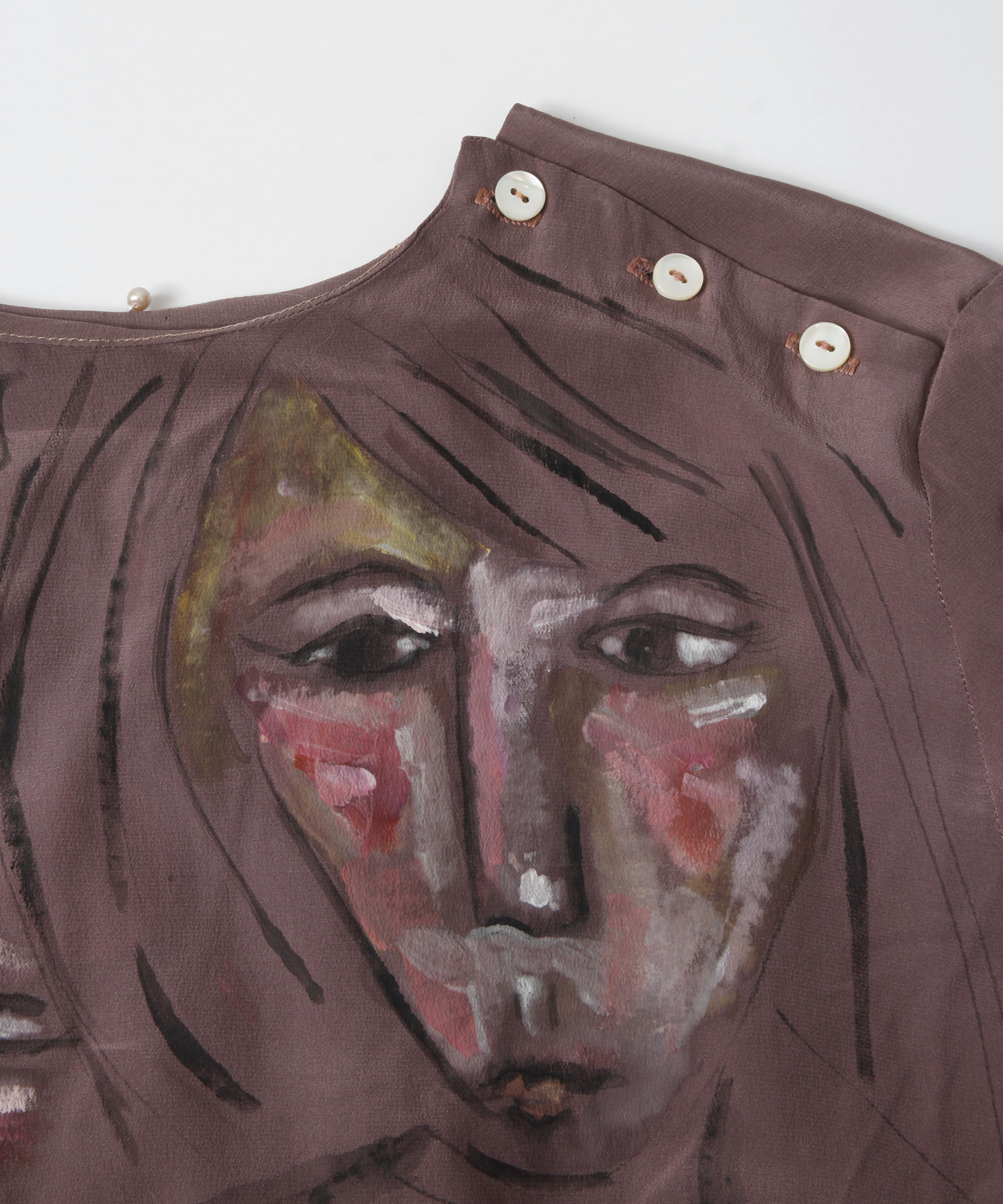 [minoi × TRICOTÉ]<br>VINTAGE FACE BLOUSE