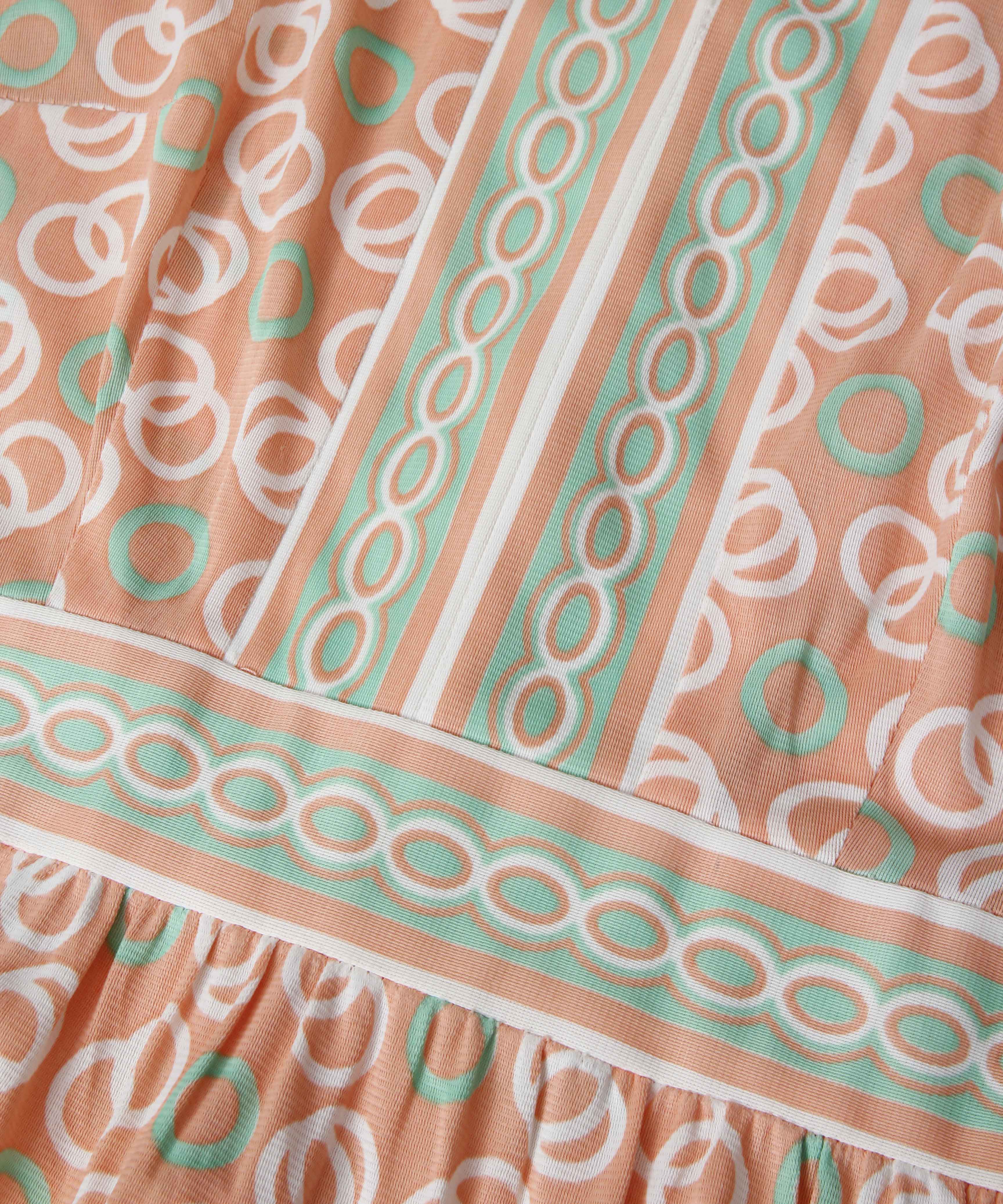 [minoi × TRICOTÉ]<br>VINTAGE ORANGE RING ONEPIECE