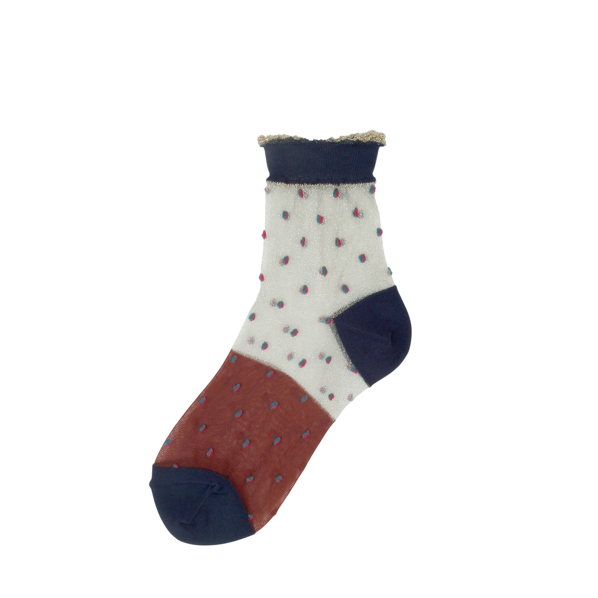 BACK CUTTED DOT SOCKS