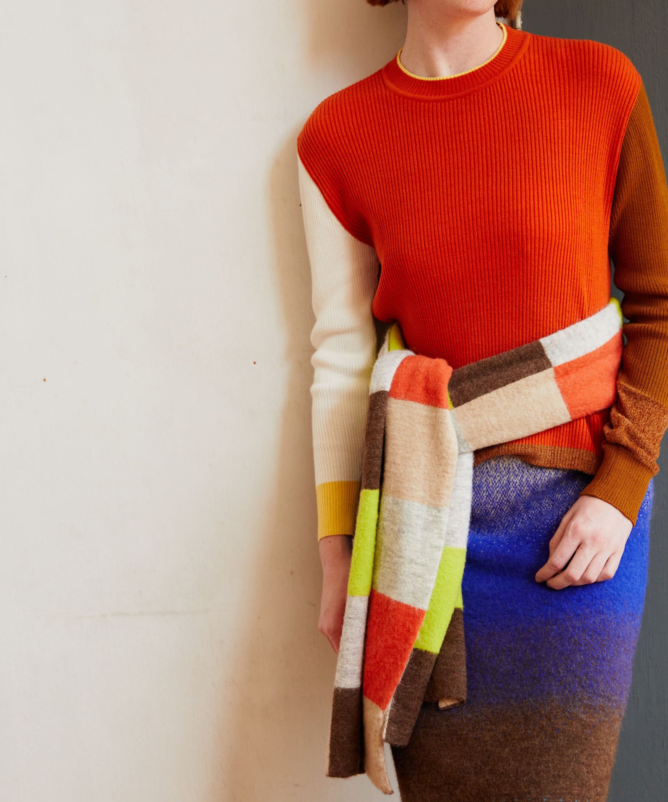 COLOUR RIB SWEATER