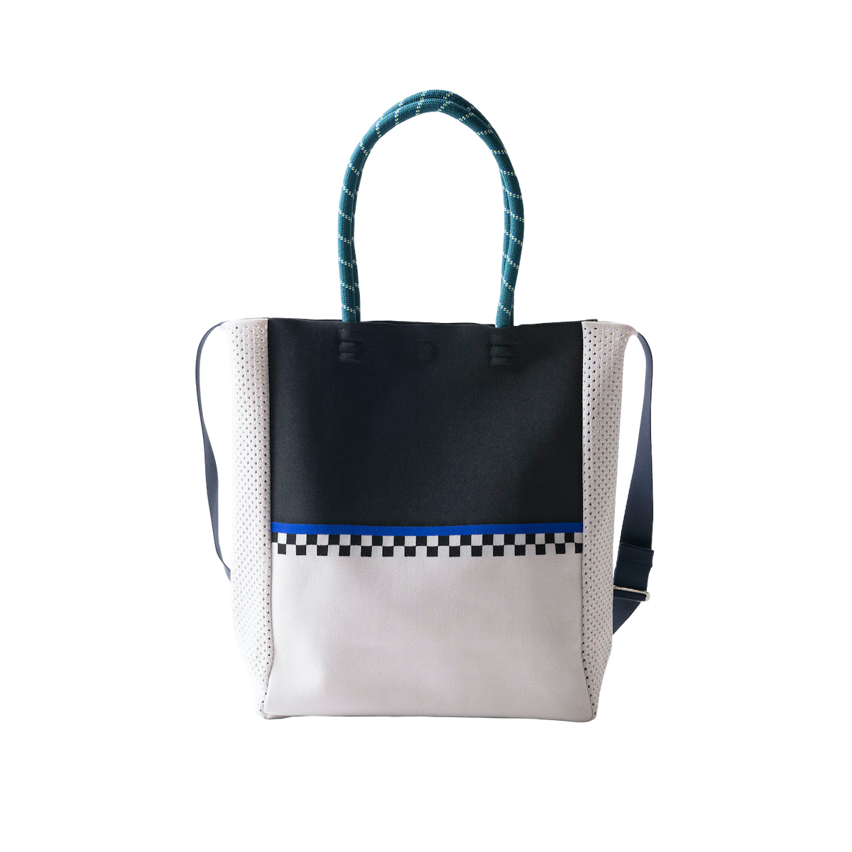 トートバッグ Always looking for confirmation CHECKER LINE 2WAY TOTE BAG