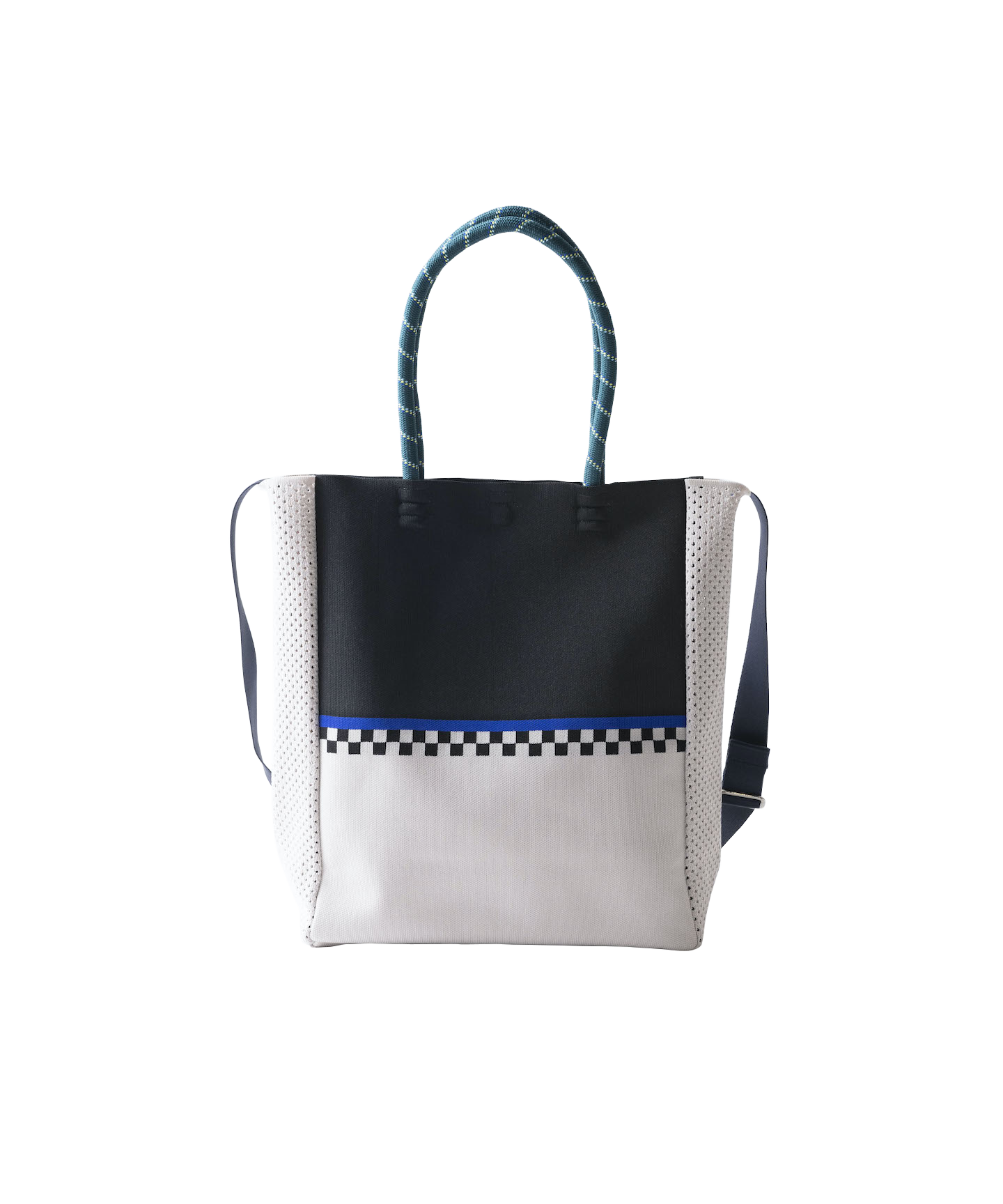 CHECKER LINE 2WAY TOTE BAG