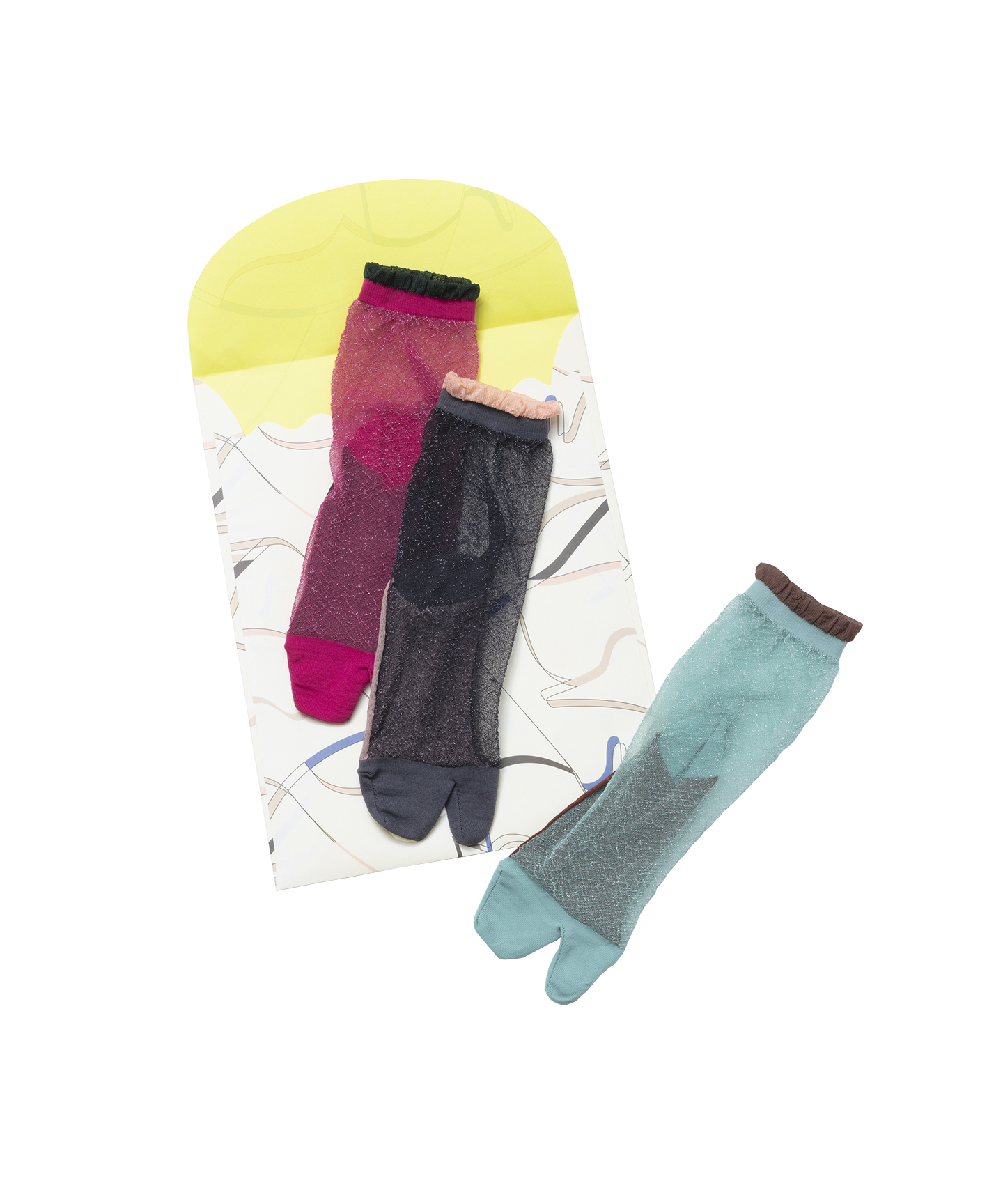 3SHEER LAME TABI SOCKS SET