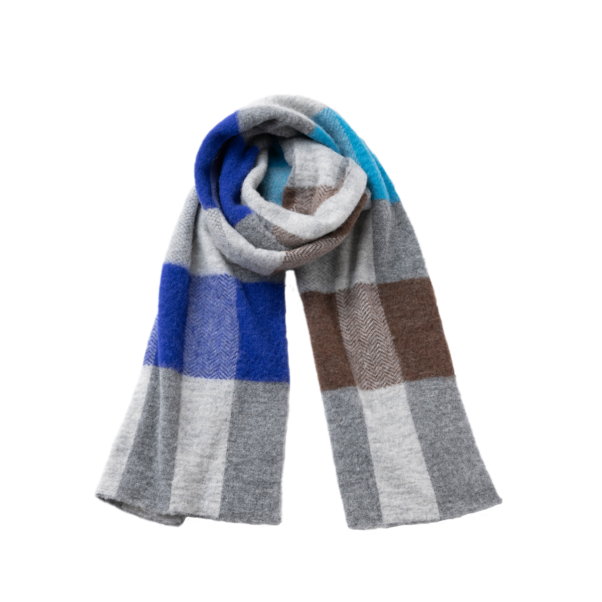 CHECK SHAGGY SCARF