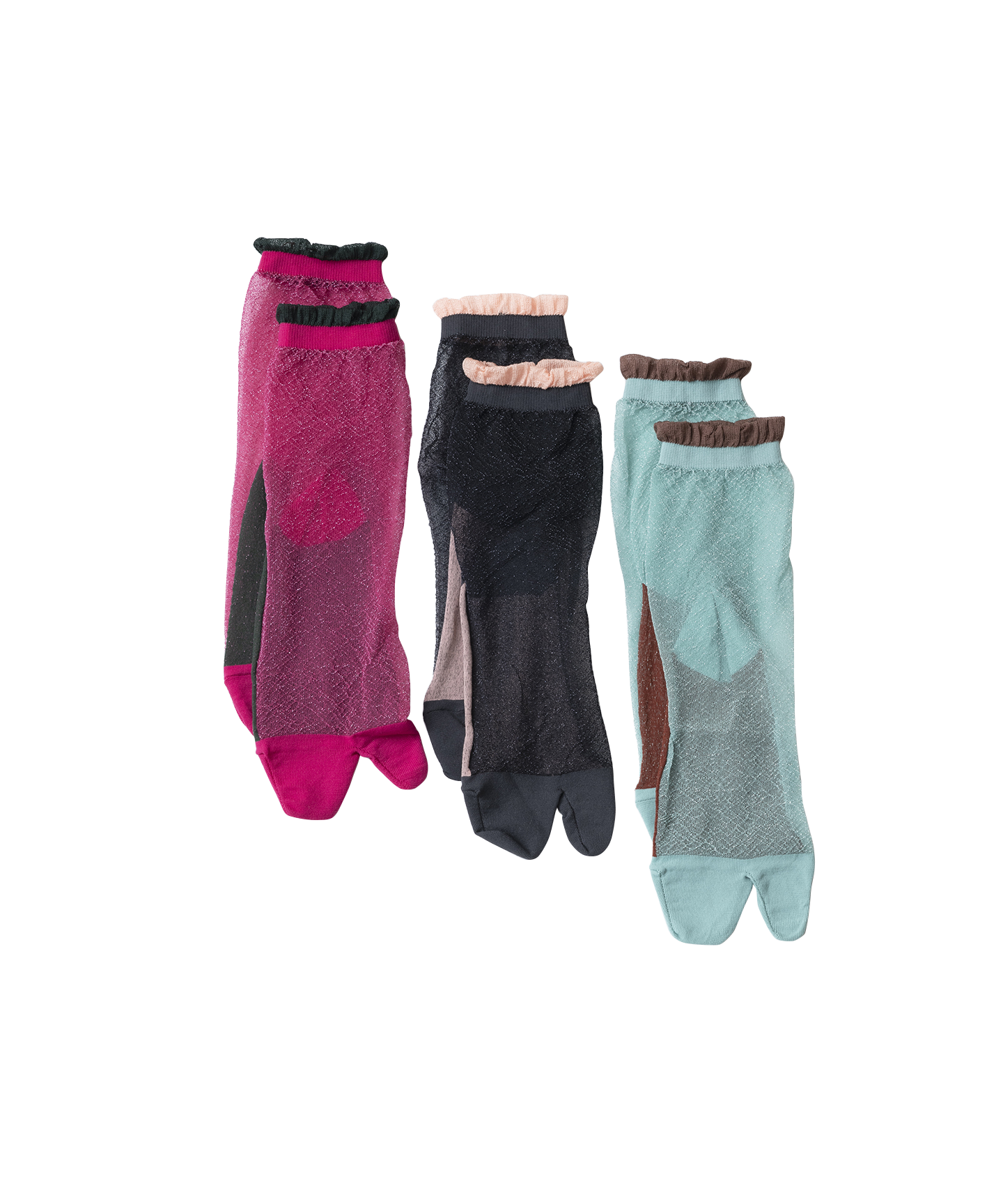 3SHEER LAME TABI SOCKS SET