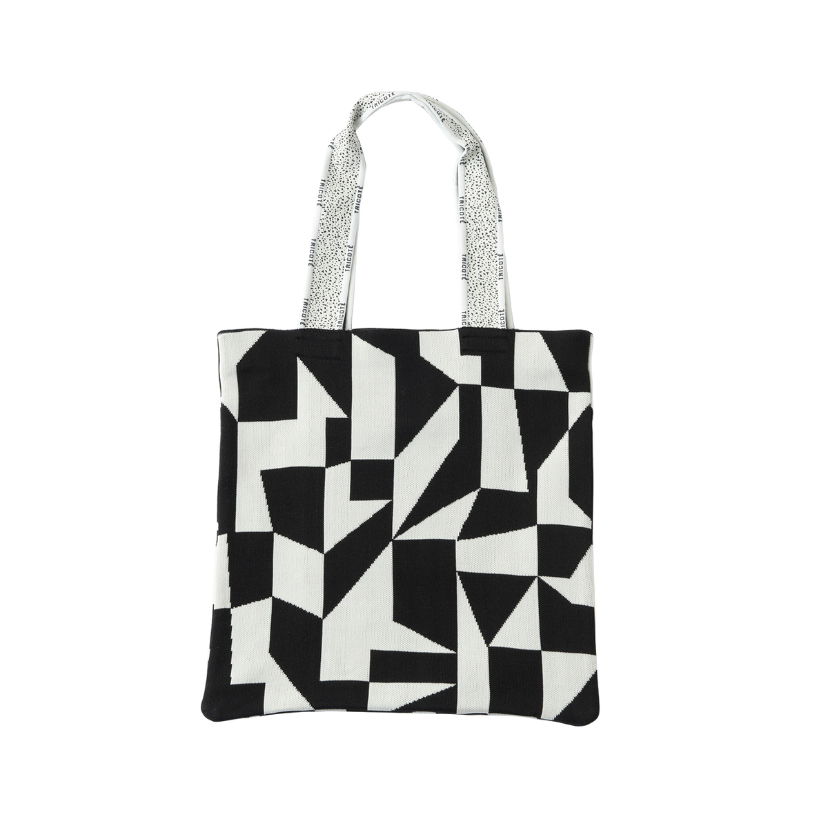 RANDOM BLOCK KNIT TOTE BAG