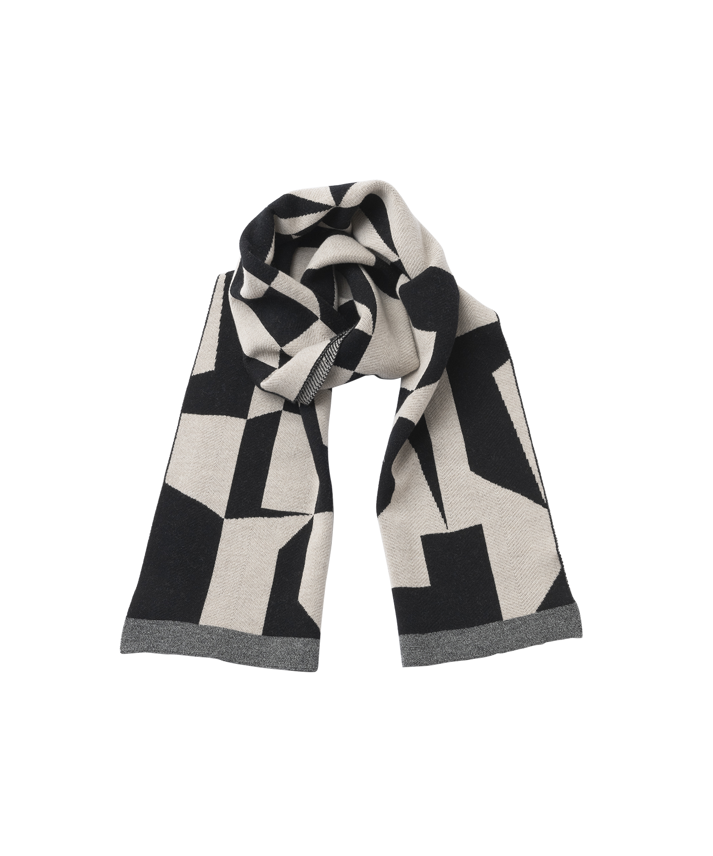 GEOMETRIC HERRINGBONE REVERSIBLE SCARF